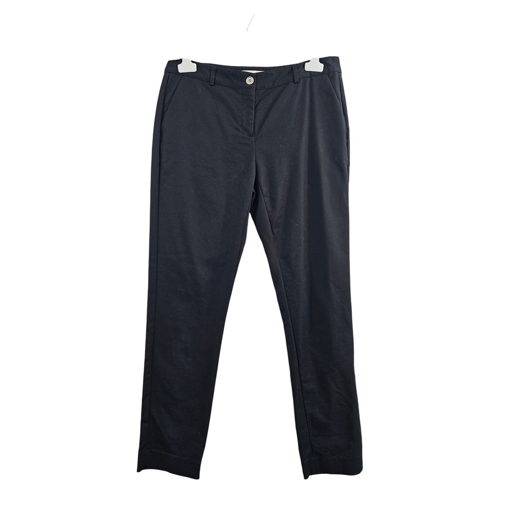 Michael Kors Trousers Women 8 Black Solid Cotton Stretch Slim Work Office Pants